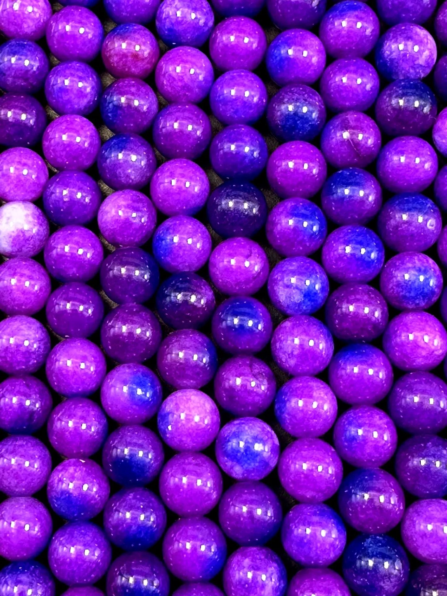 Stunning Purple Blue Sugilite Smooth Round Shape Bead, Beautiful Purple Blue Color, Good Quality 15.5"