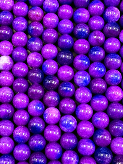 Stunning Purple Blue Sugilite Smooth Round Shape Bead, Beautiful Purple Blue Color, Good Quality 15.5"