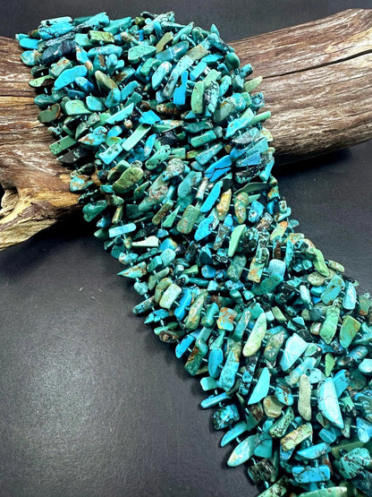100% AAA Natural Turquoise Freeform Stick Shape, Beautiful Blue Shades Color, High Quality 15"
