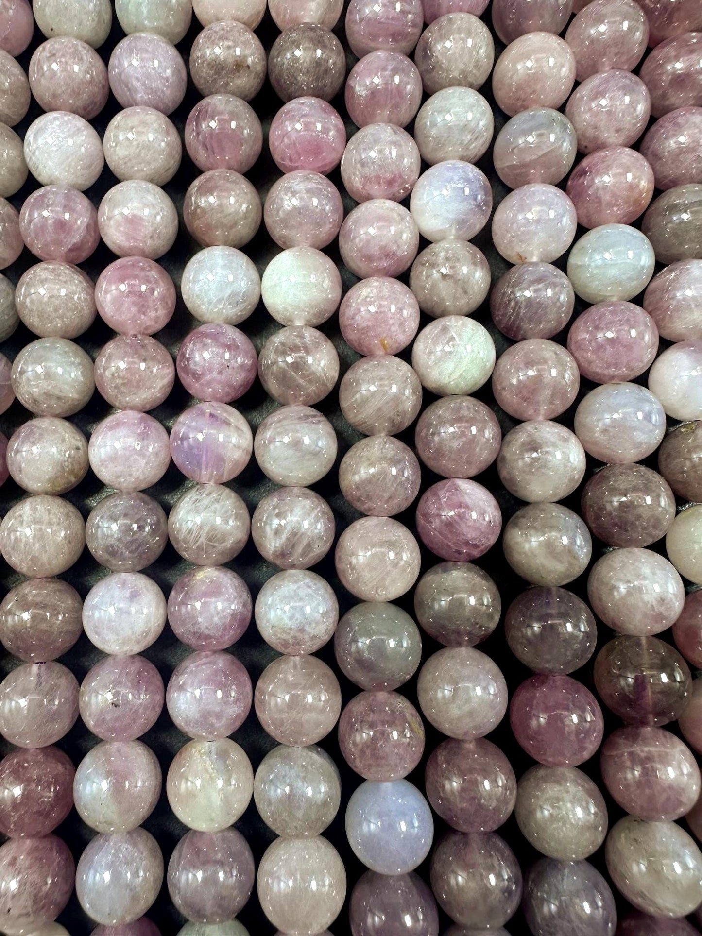 Beautiful Natural Mauve Madagascar Rose Quartz Smooth Round Shape Beads, Great Quality 15.5"