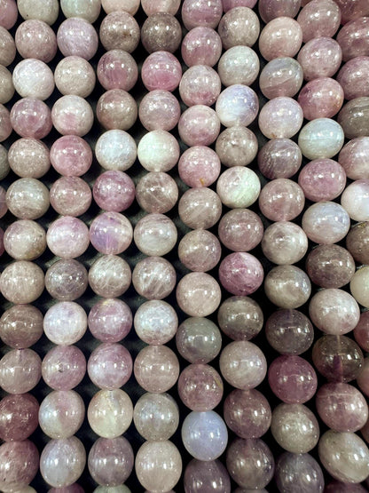 Beautiful Natural Mauve Madagascar Rose Quartz Smooth Round Shape Beads, Great Quality 15.5"