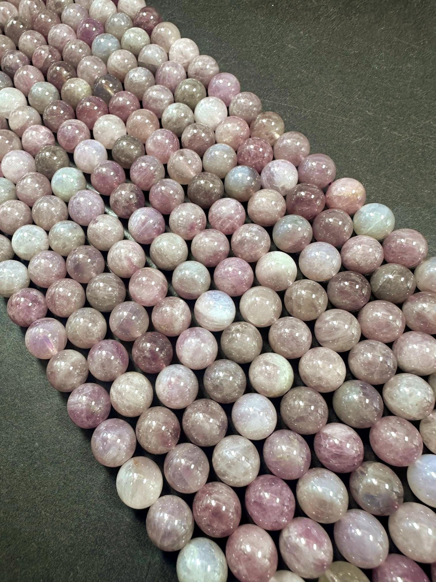 Beautiful Natural Mauve Madagascar Rose Quartz Smooth Round Shape Beads, Great Quality 15.5"