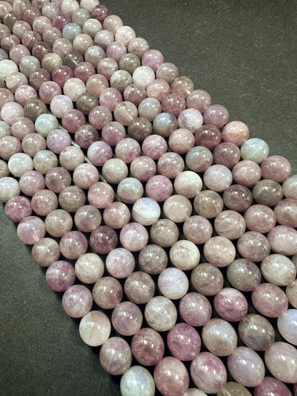 Beautiful Natural Mauve Madagascar Rose Quartz Smooth Round Shape Beads, Great Quality 15.5"