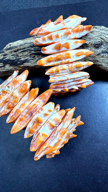 Natural spiny oyster shell bracelet. Gorgeous Natural orange yellow color . Unique shape. Excellent quality.