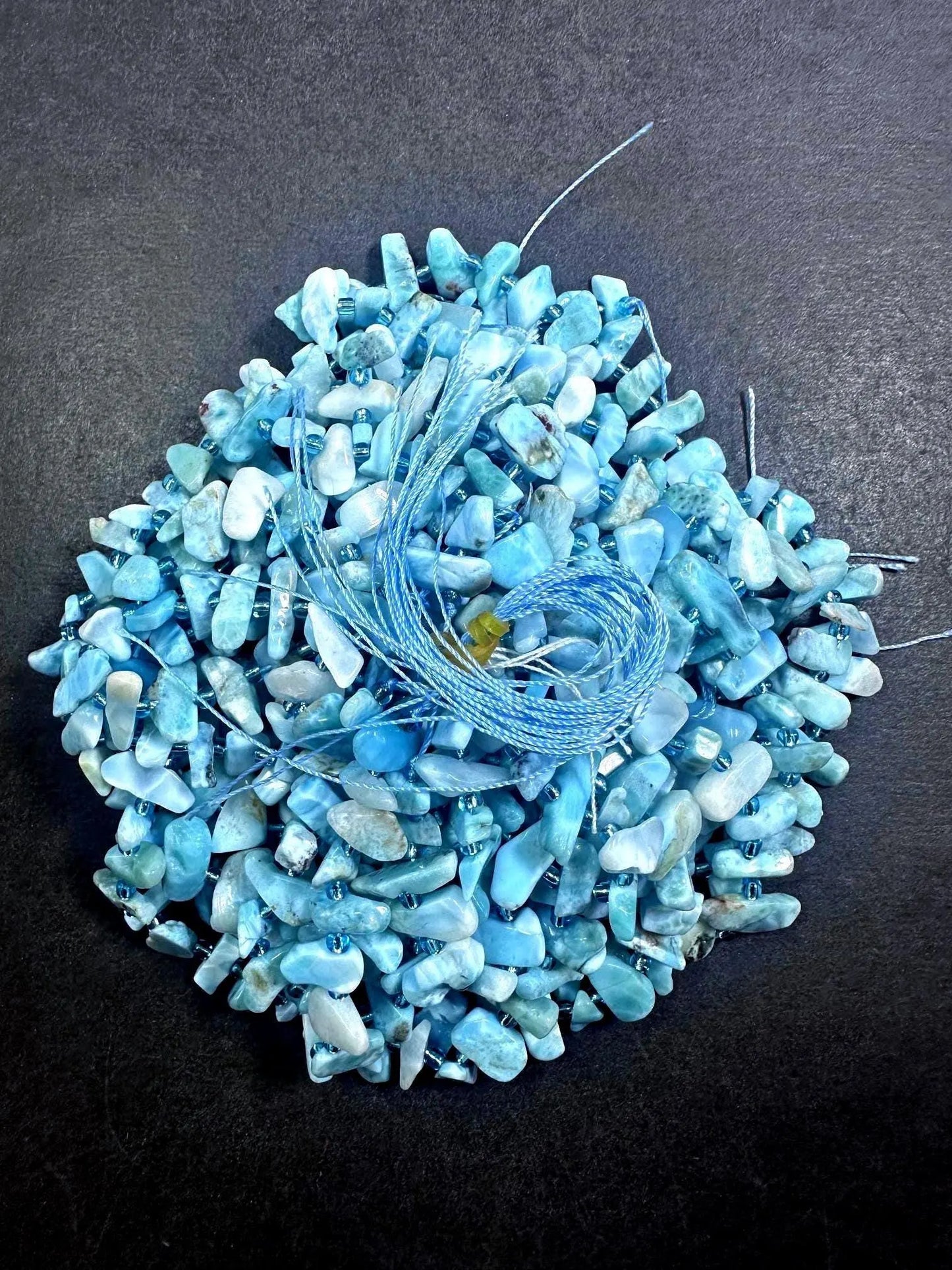 Stunning 100% AAA Natural Larimar Stick Shape Gemstone Beads. 10x5mm-16x8mm, Beautiful Natural Light Blue Color, Excellent Quality 15.5"