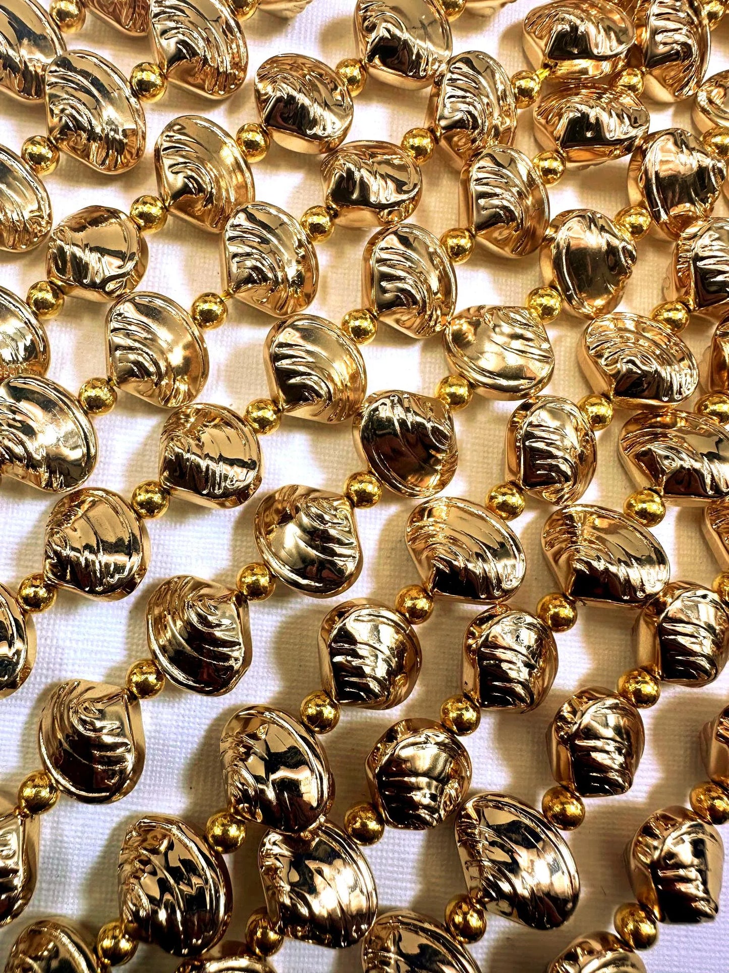 Beautiful Gold Plated Seashell Shaped Beads 12x14mm, Great Quality Half Strand 7.5"