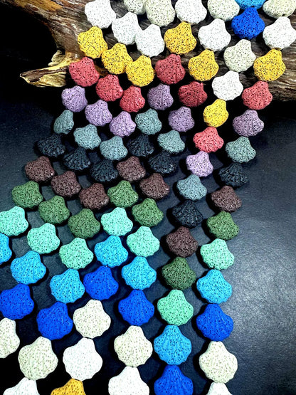 AAA Natural Multicolor 19x21mm Seashell Shaped Lava Rock Stone Bead. Beautiful Natural Multicolor Pattern Great Quality Full strand 15.5”