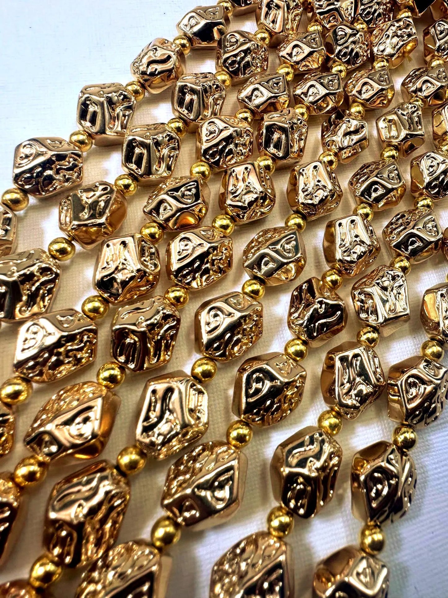 Beautiful Gold Plated Turtle Shape Beads 18x14mm, Great Quality Half Strand 7.5"