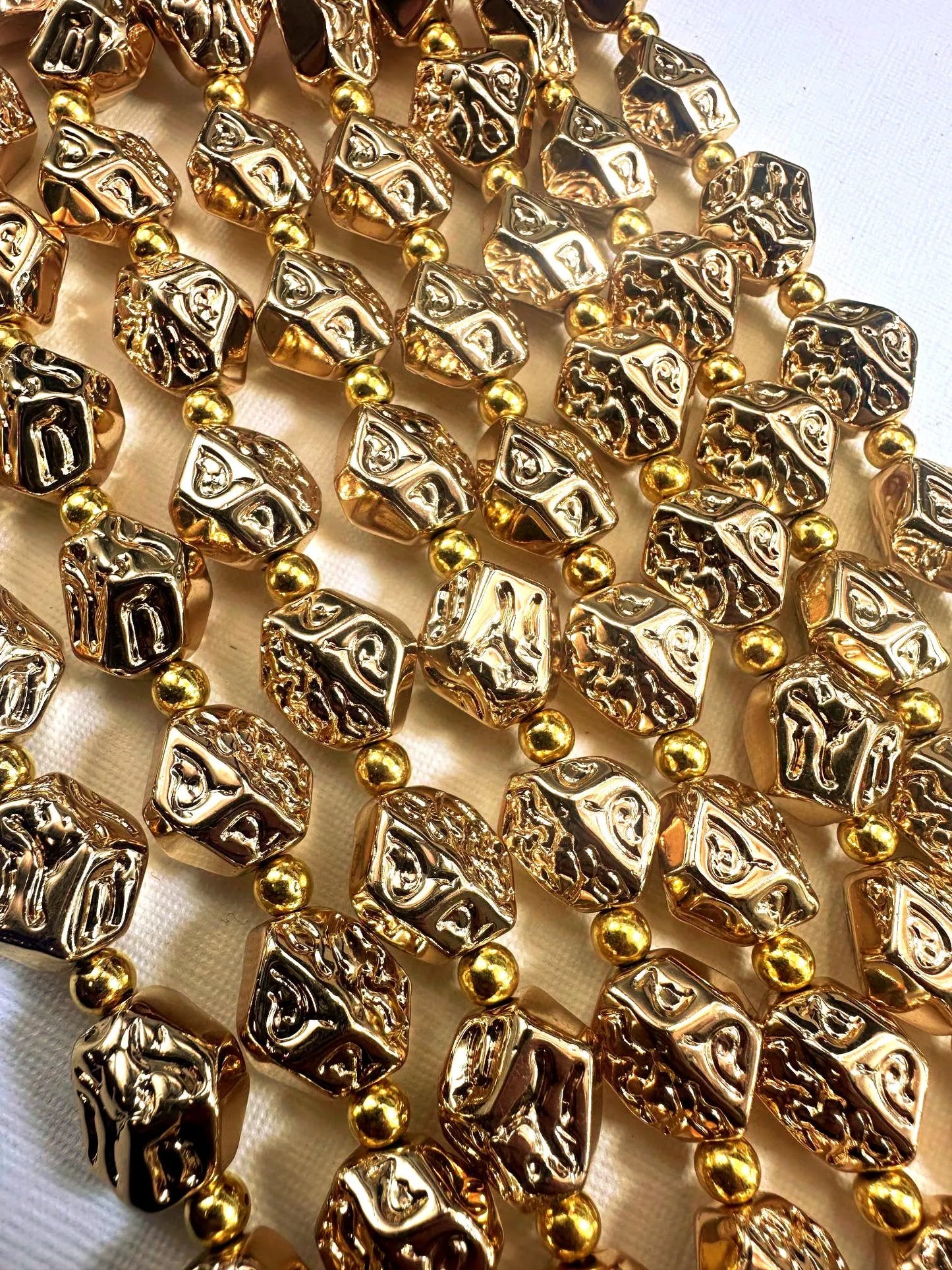 Beautiful Gold Plated Turtle Shape Beads 18x14mm, Great Quality Half Strand 7.5"