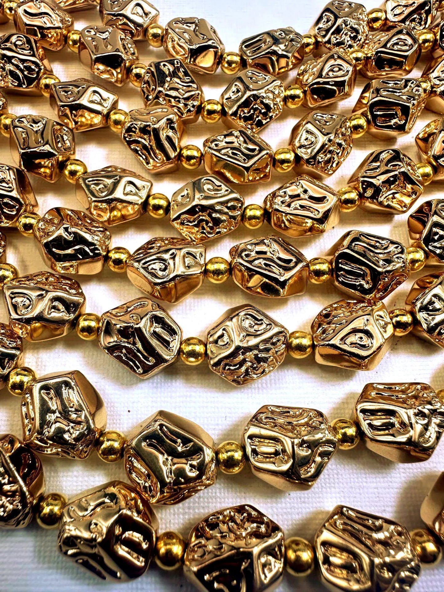 Beautiful Gold Plated Turtle Shape Beads 18x14mm, Great Quality Half Strand 7.5"