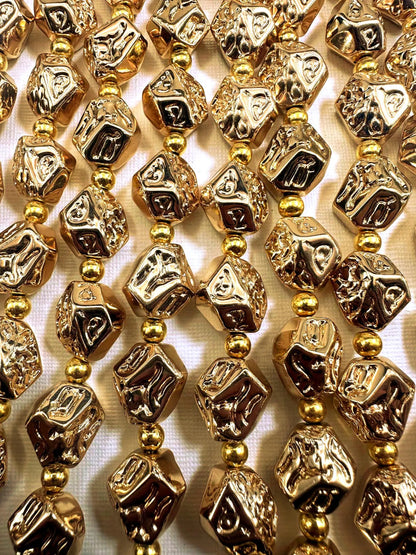 Beautiful Gold Plated Turtle Shape Beads 18x14mm, Great Quality Half Strand 7.5"