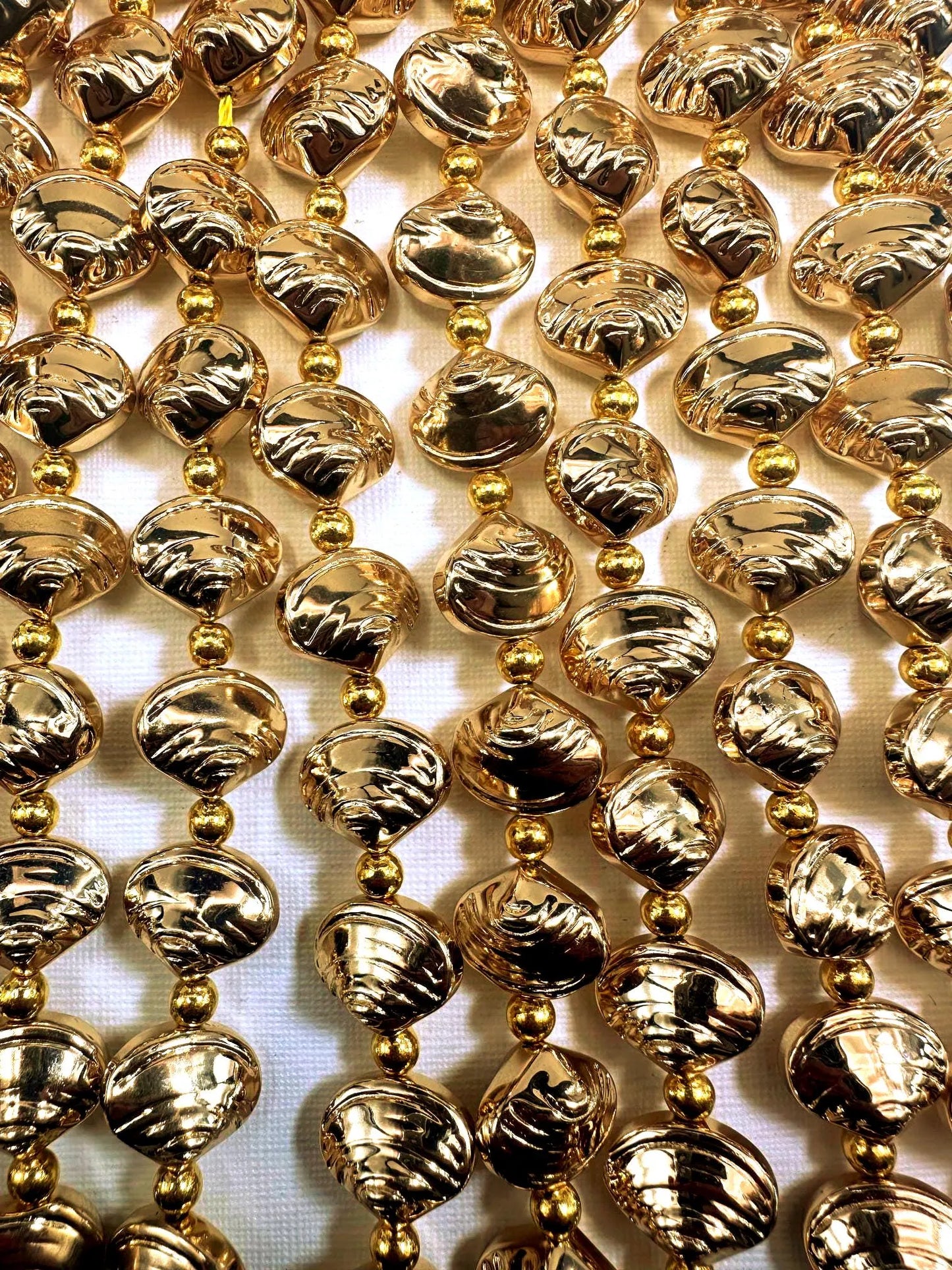 Beautiful Gold Plated Seashell Shaped Beads 12x14mm, Great Quality Half Strand 7.5"