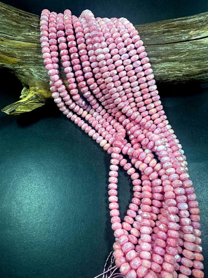 Beautiful Blush Pink Faceted Rondelle Chinese Crystal Glass Beads. 5x8mm, Blush Pink Color, Great Quality Full Strand 15.5"