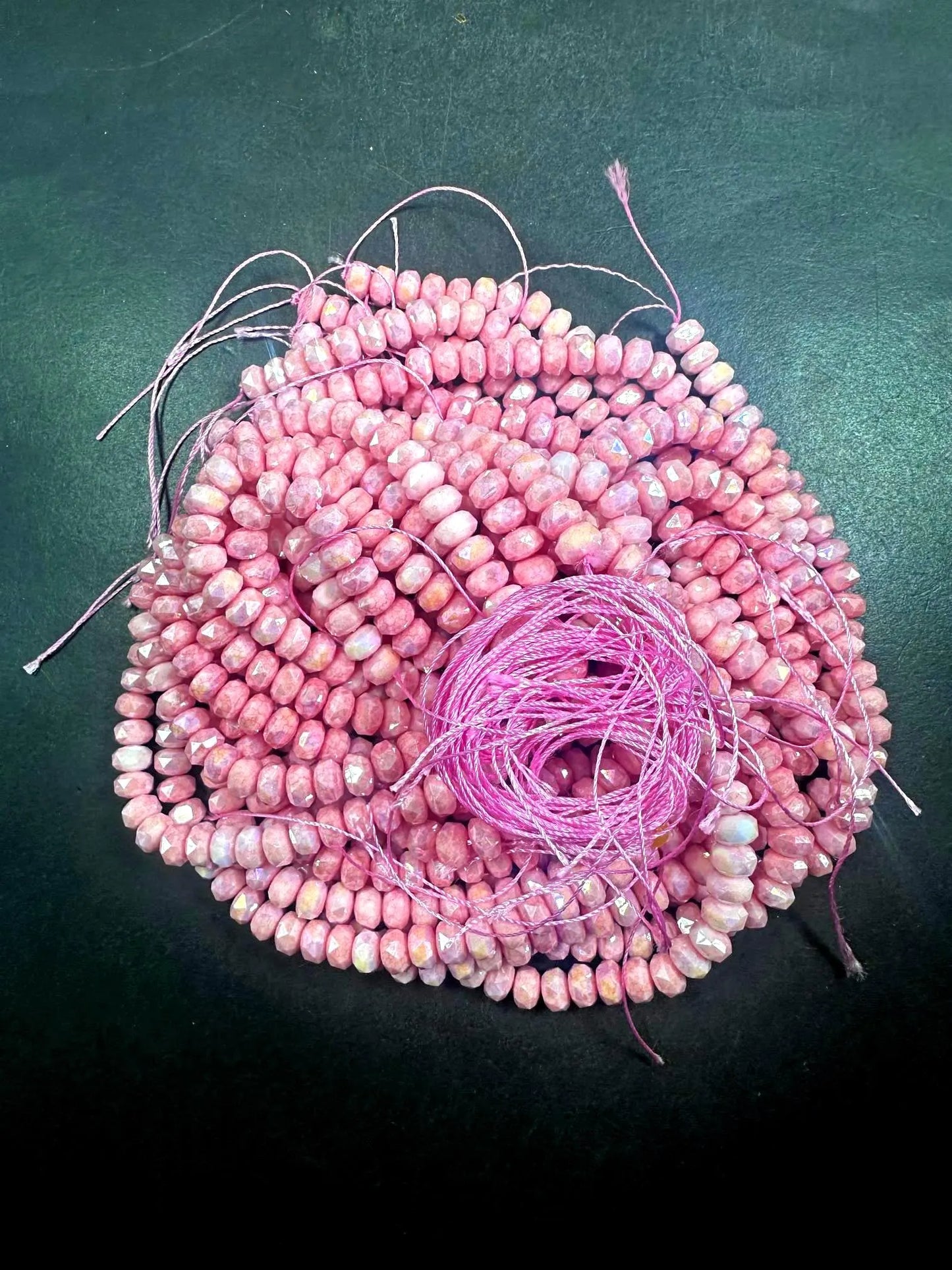 Beautiful Blush Pink Faceted Rondelle Chinese Crystal Glass Beads. 5x8mm, Blush Pink Color, Great Quality Full Strand 15.5"