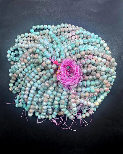 Beautiful Pastel Mermaid Faceted Round Chinese Crystal Glass Beads. 8mm, Stunning Multicolor Pattern, Great Quality Full Strand 15.5"