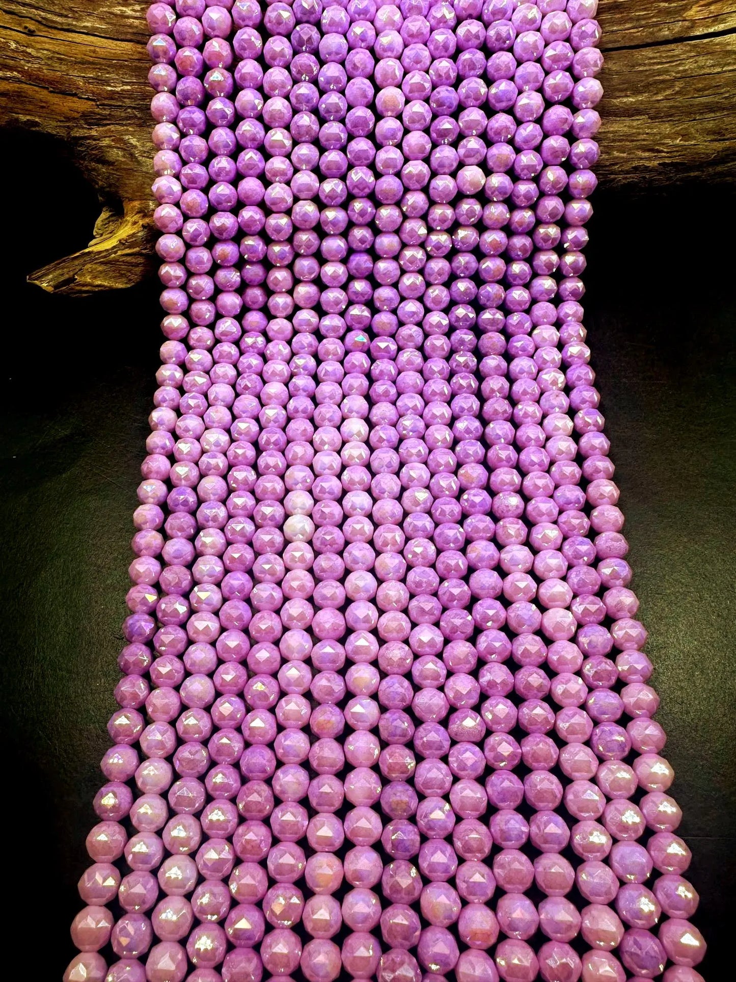 Beautiful Orchid Purple Faceted Round Chinese Crystal Glass Beads. 8mm, Gorgeous Purple Color, Great Quality Full Strand 15.5"
