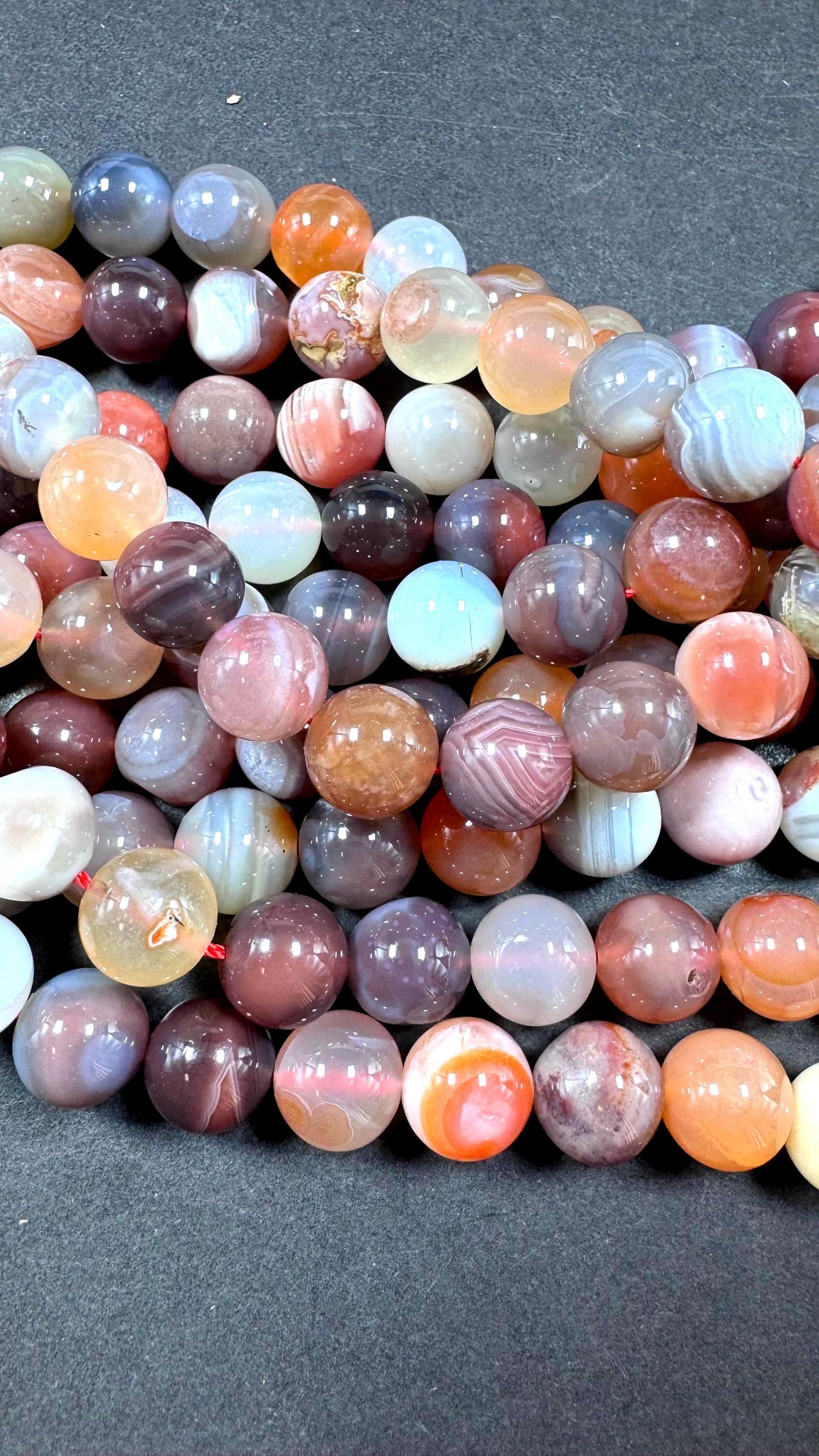 AAA Natural Botswana gemstone bead . Smooth round bead. Gorgeous Natural color. Not treated ! Excellent quality ! Full strand 15.5”