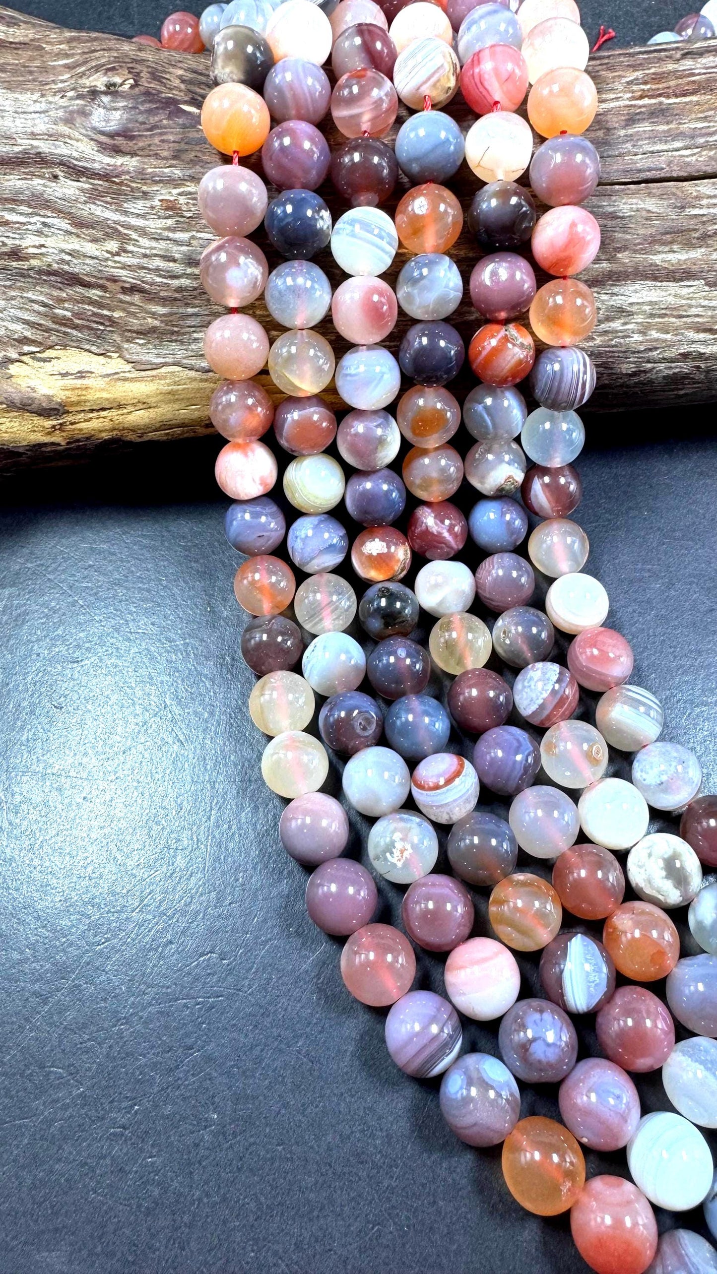 AAA Natural Botswana gemstone bead . Smooth round bead. Gorgeous Natural color. Not treated ! Excellent quality ! Full strand 15.5”