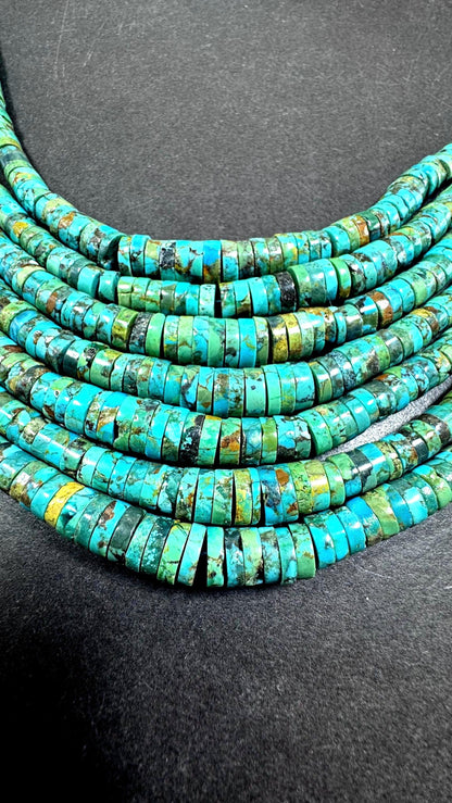 100% Natural Turquoise bead. Graduated. Beautiful Natural blue turquoise color.. Not treated ! Excellent quality . Full strand 15.5”