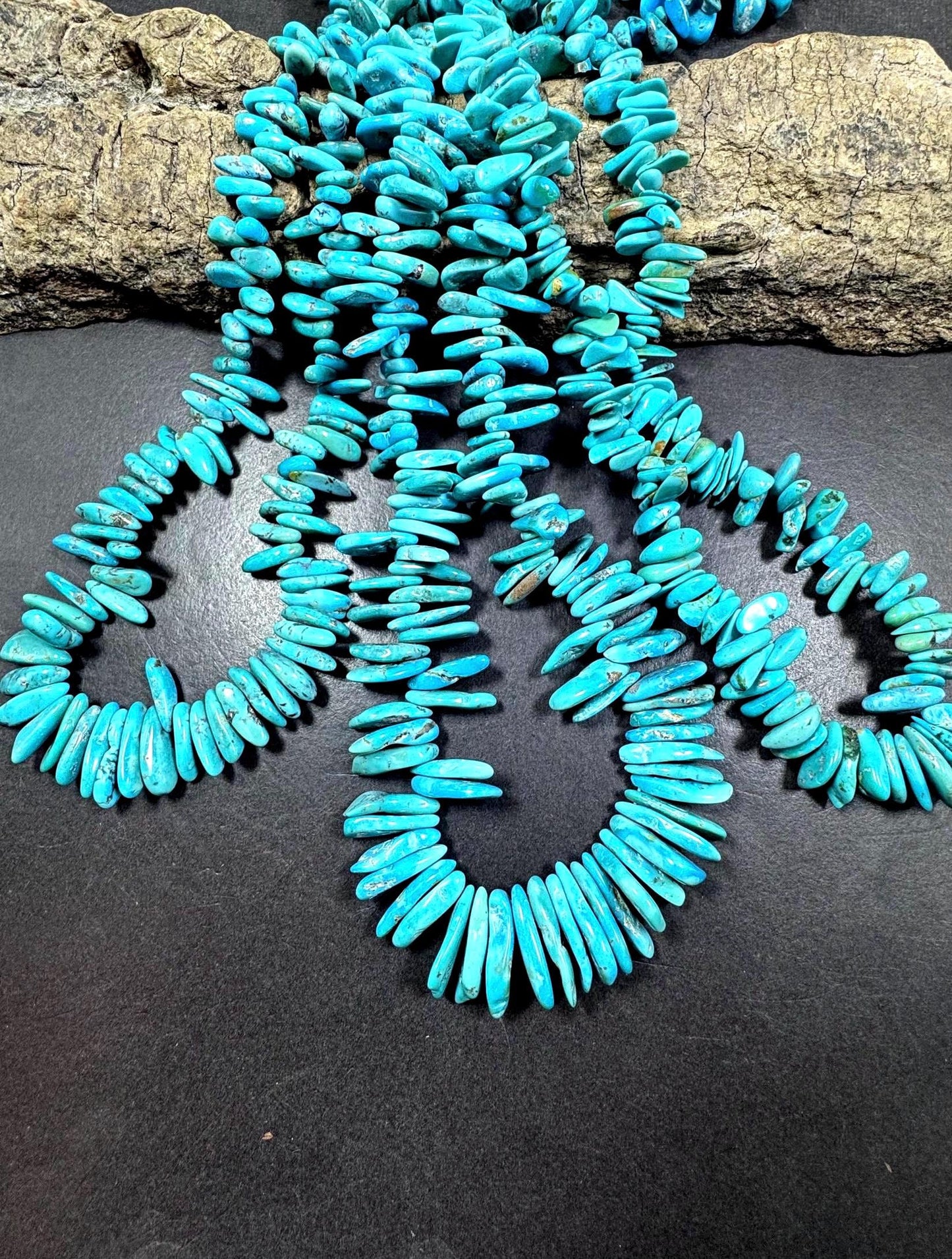 100% Natural turquoise gemstone bead. Teardrop shape. Natural blue turquoise color. Excellent quality . Full strand 15.5”