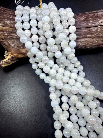 Gorgeous Icy White Dragon Pattern Agate Round Shape Beads. 6mm, 8mm, 10mm, 12mm Stunning White Color Great Quality Full Strand 15.5"