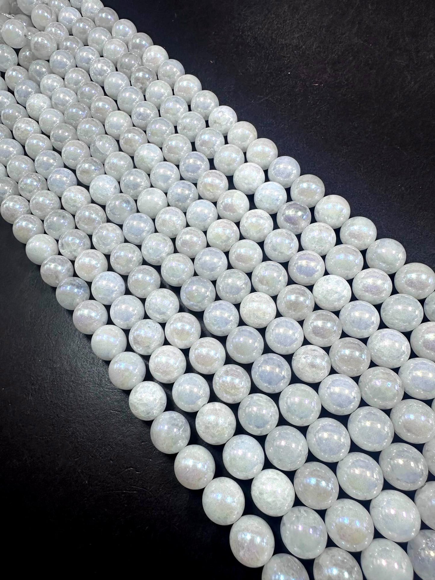 Gorgeous Icy White Dragon Pattern Agate Round Shape Beads. 6mm, 8mm, 10mm, 12mm Stunning White Color Great Quality Full Strand 15.5"