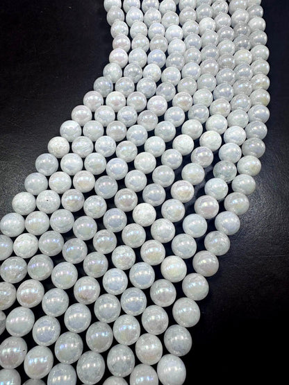 Gorgeous Icy White Dragon Pattern Agate Round Shape Beads. 6mm, 8mm, 10mm, 12mm Stunning White Color Great Quality Full Strand 15.5"