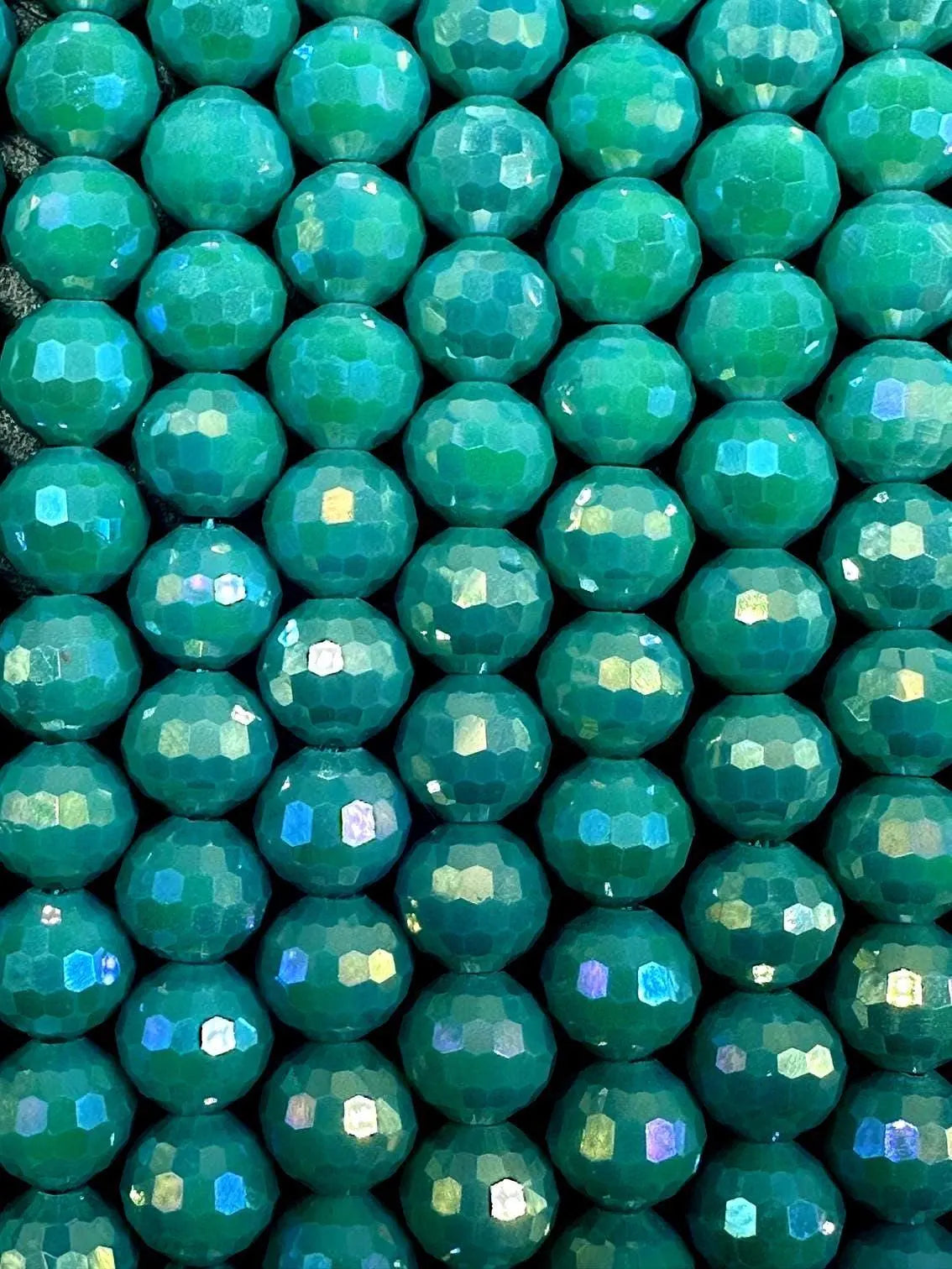 Beautiful Spearmint Green Faceted Round Shape Crystal Glass Beads. Stunning Green Color, 6mm, 10mm, Great Quality Full Strand 15.5"