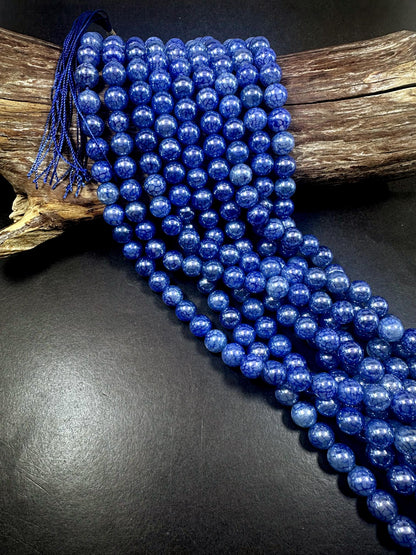Gorgeous Metallic Blue Dragon Pattern Agate Round Shape Beads. 6mm, 8mm, 10mm, Stunning Blue Color Great Quality Full Strand 15.5"
