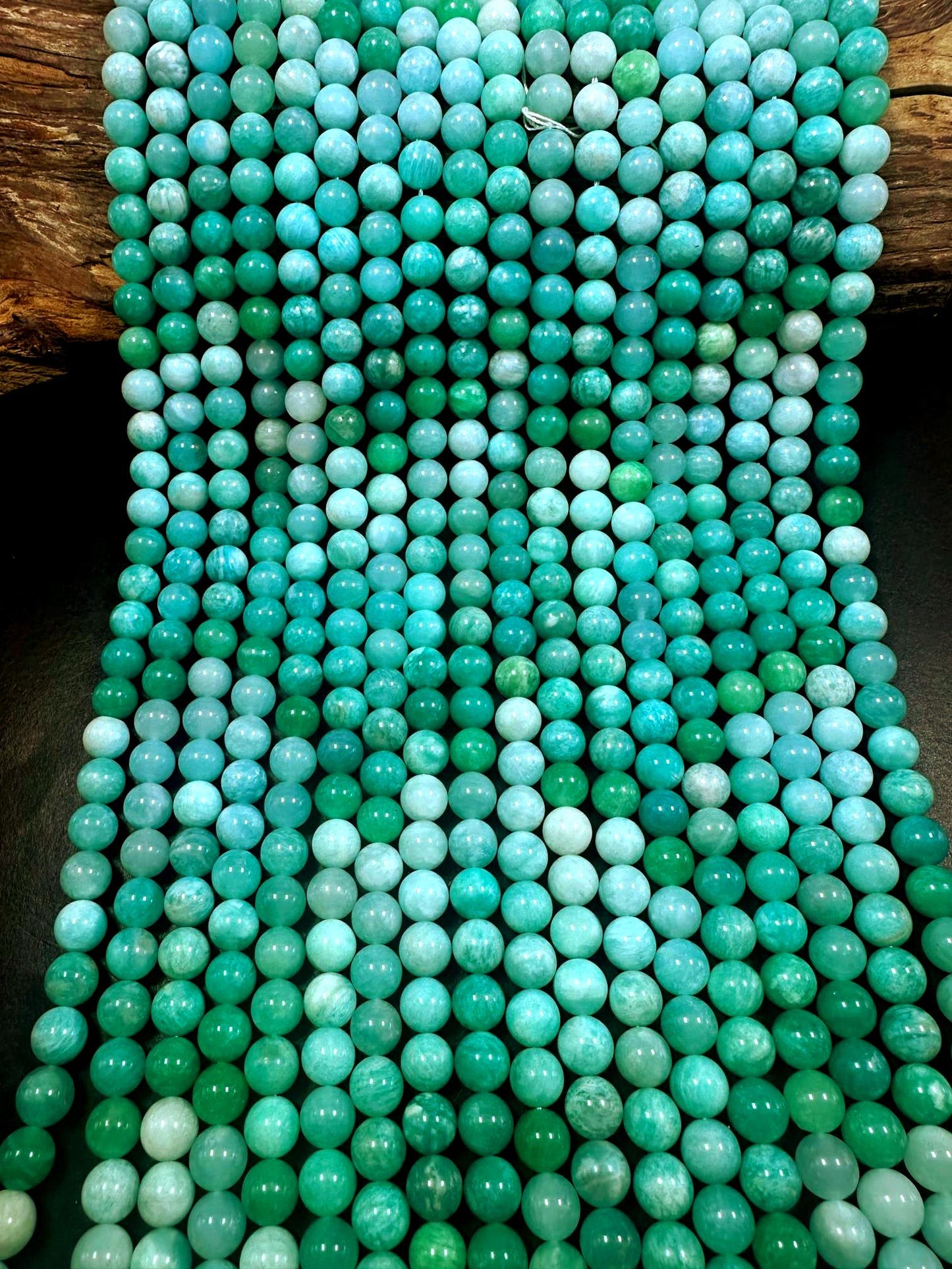 100% AAA Natural Blue Green Amazonite Round Shape Gemstone Beads. 6mm, 8mm, 10mm Blue Green Color Excellent Quality Full Strand 15.5"