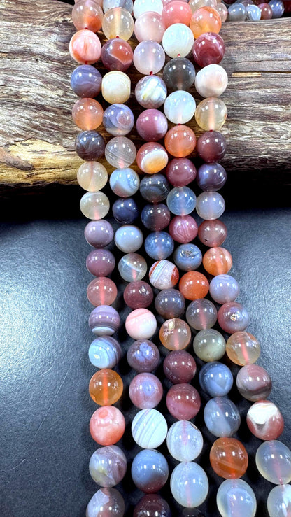 AAA Natural Botswana gemstone bead . Smooth round bead. Gorgeous Natural color. Not treated ! Excellent quality ! Full strand 15.5”