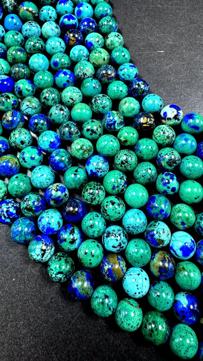 AAA Natural azurite gemstone bead. Gorgeous Natural green blue Natural color azurite bead. Not treated ! High quality gemstone bead. 15.5”