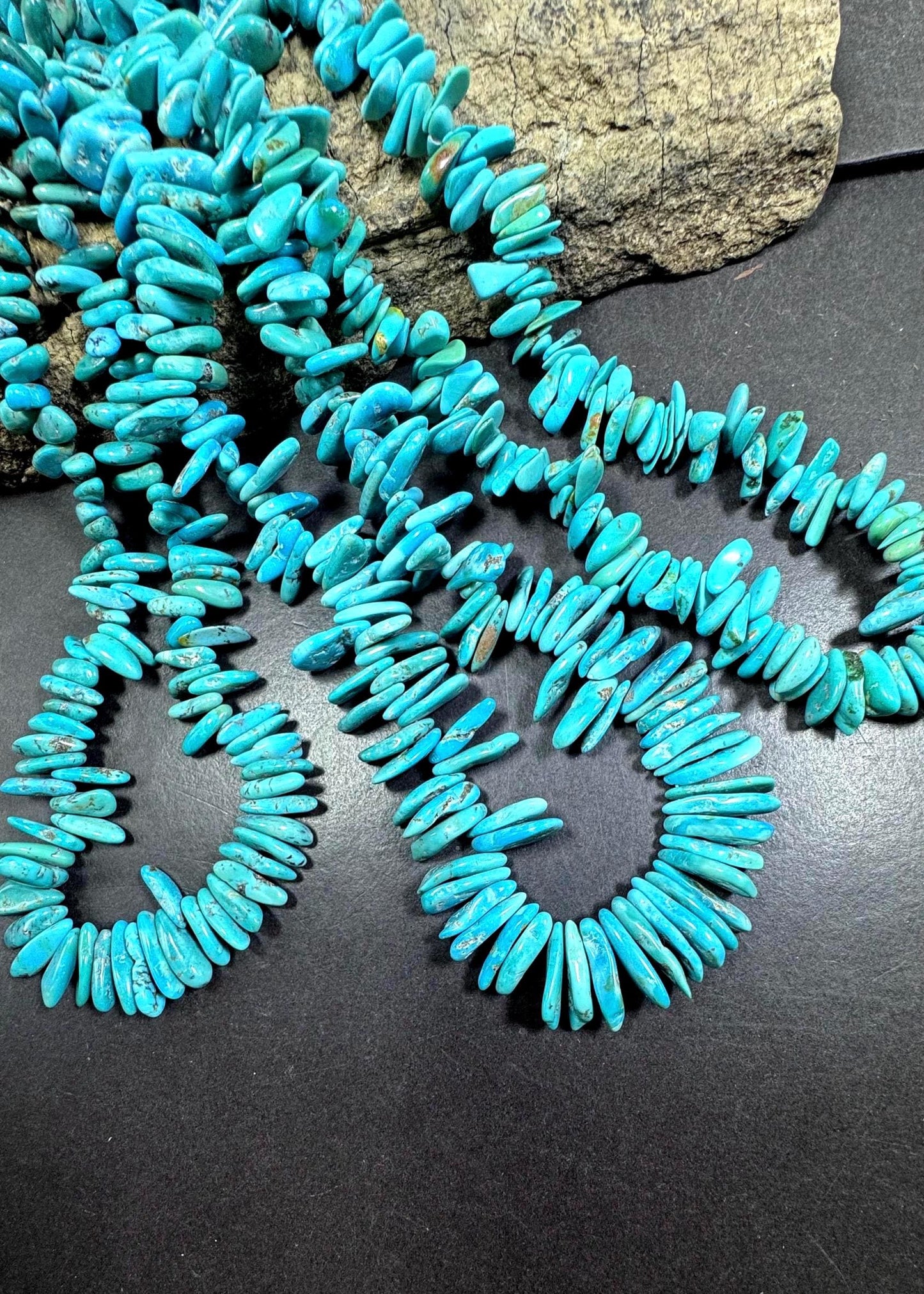 100% Natural turquoise gemstone bead. Teardrop shape. Natural blue turquoise color. Excellent quality . Full strand 15.5”
