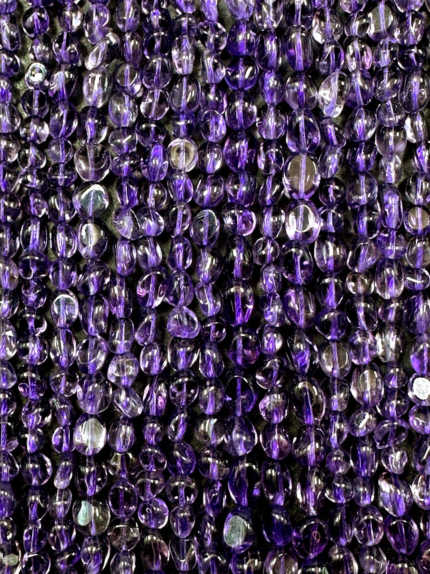 100% AAA Natural Nugget Shape Amethyst Gemstone Beads. 5mm-6mm, Beautiful Purple Color, Great Quality 15.5"