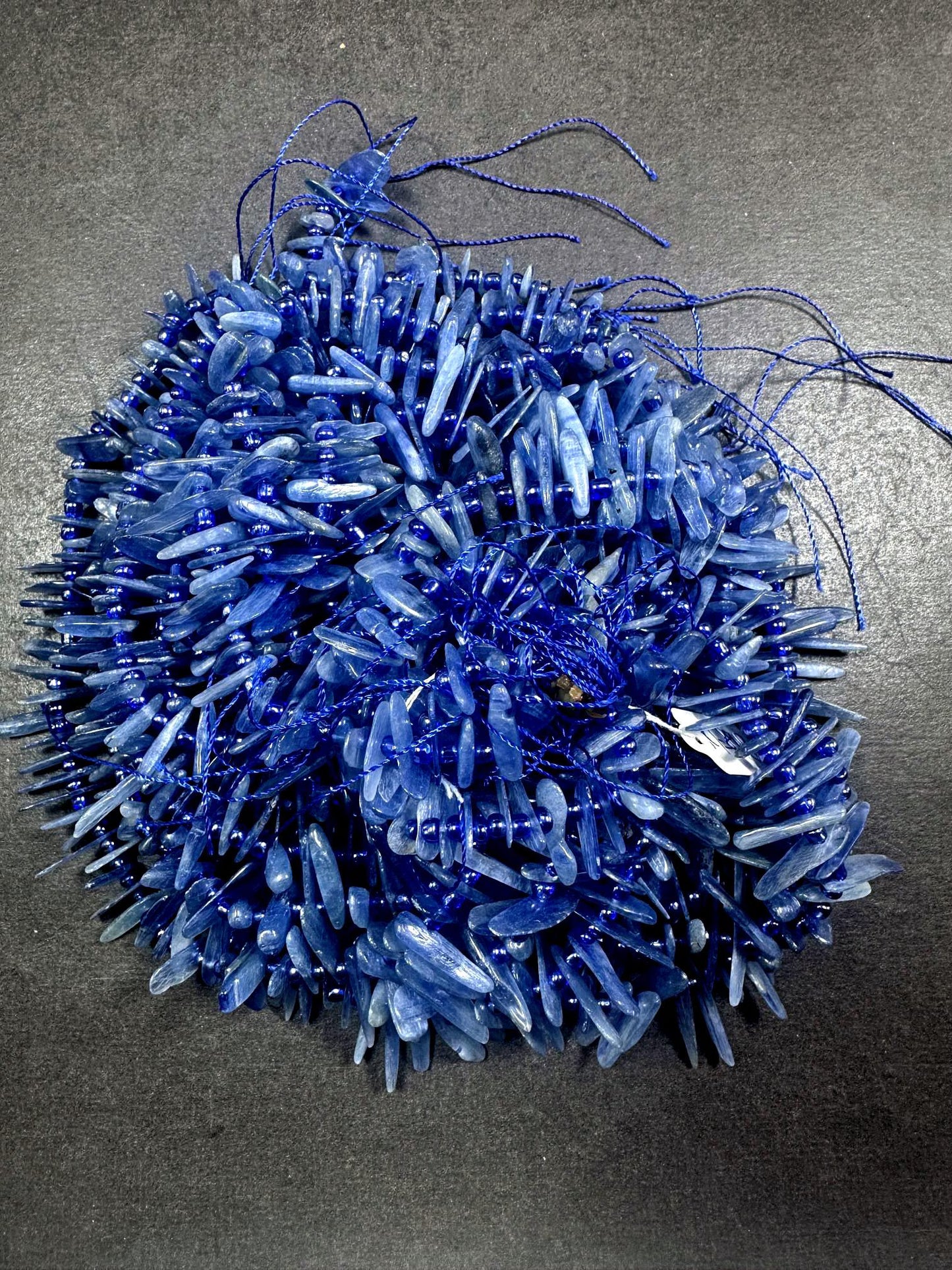 Graduated 100% AAA Natural Blue Kyanite Stick Shape Gemstone Beads. 10x5mm-26x6mm, Great Quality 15.5"