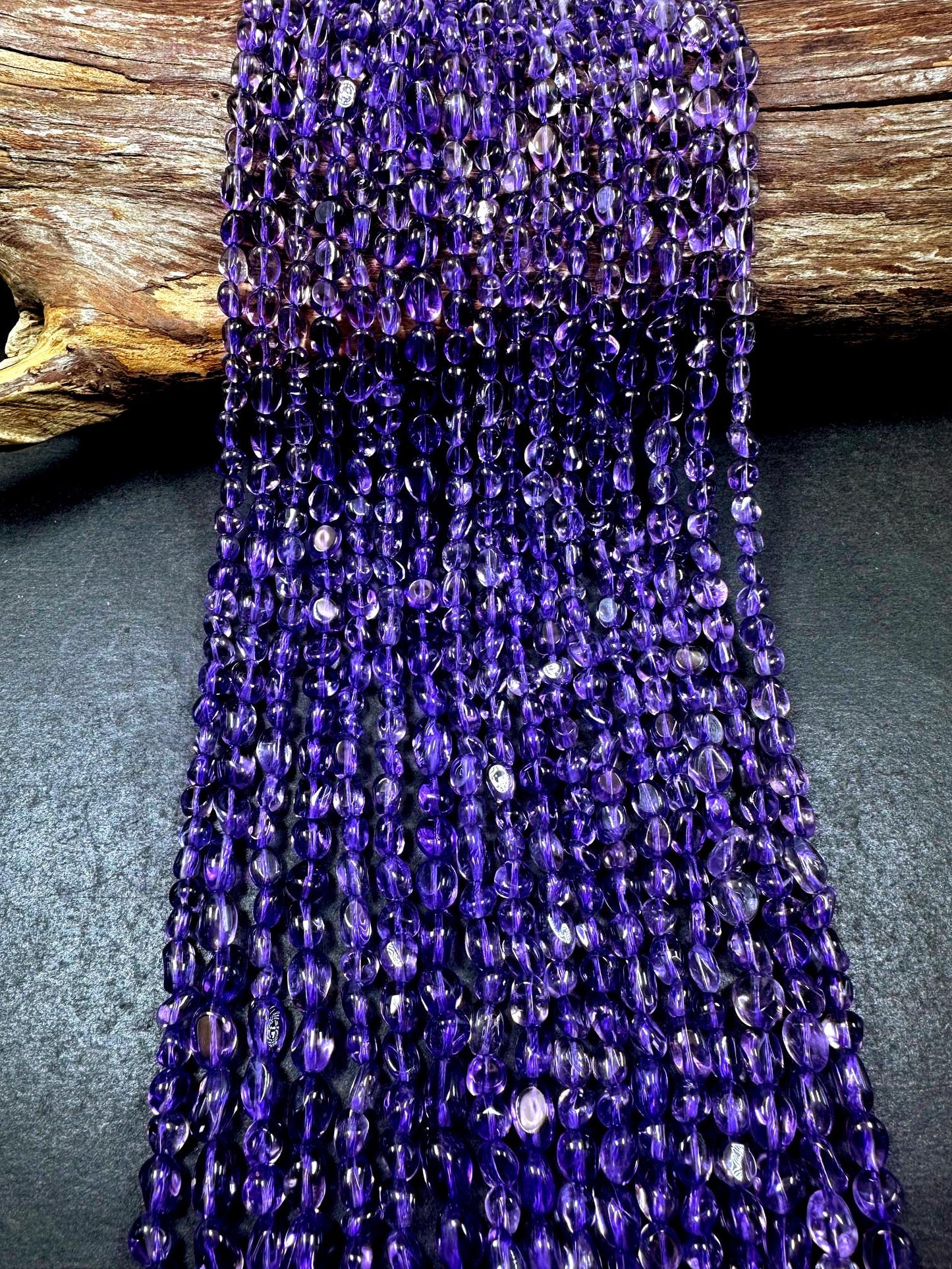 100% AAA Natural Nugget Shape Amethyst Gemstone Beads. 5mm-6mm, Beautiful Purple Color, Great Quality 15.5"