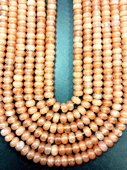 Orange Jade Gemstone Bead Rondelle Shape Bead, Beautiful Orange Color Jade Gemstone Bead, Great Quality Bead Full Strand 15.5