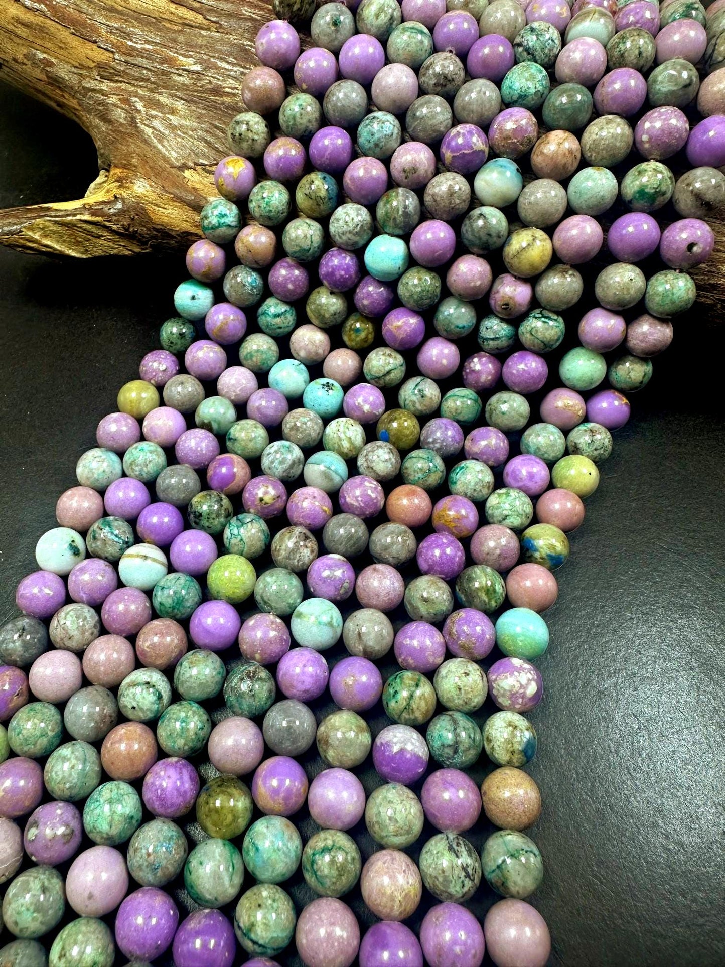 100% Natural Multicolor Phosphosiderite Smooth Round Shape Gemstone Beads, Great Quality 15.5"