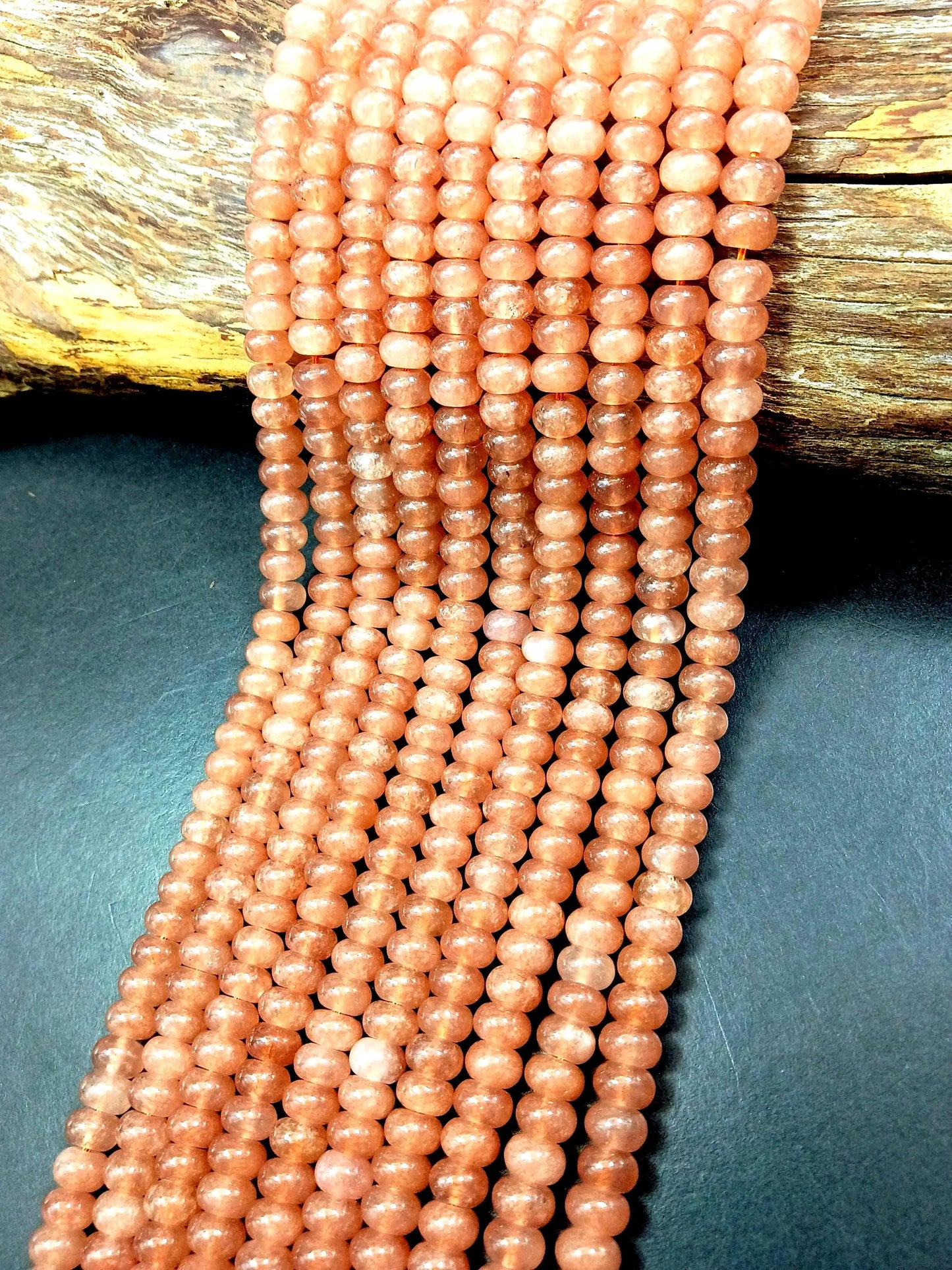 Orange Jade Gemstone Bead Rondelle Shape Bead, Beautiful Orange Color Jade Gemstone Bead, Great Quality Bead Full Strand 15.5