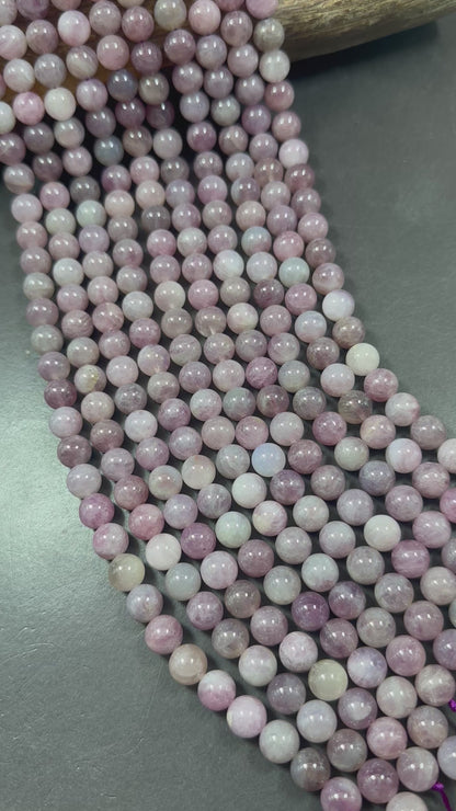 Beautiful Natural Mauve Madagascar Rose Quartz Smooth Round Shape Beads, Great Quality 15.5"