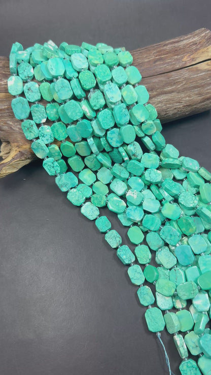 Beautiful Blue Turquoise Freedom Rectangle Shape Beads, Light Blue Color Great Quality 15.5"