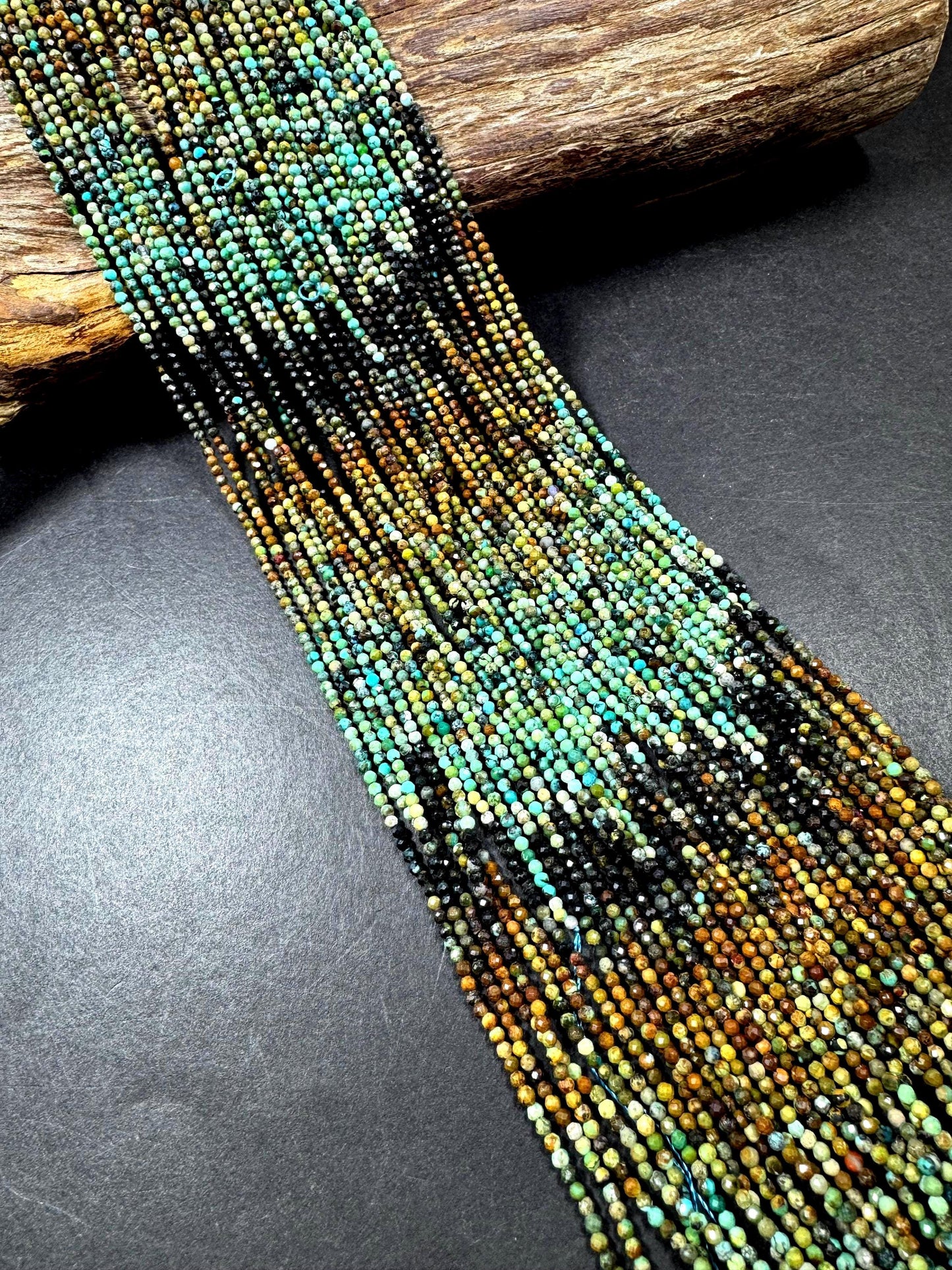 100% Natural turquoise gemstone bead. faceted round shape . natural blue brown color. Excellent quality ! full strand 15.5