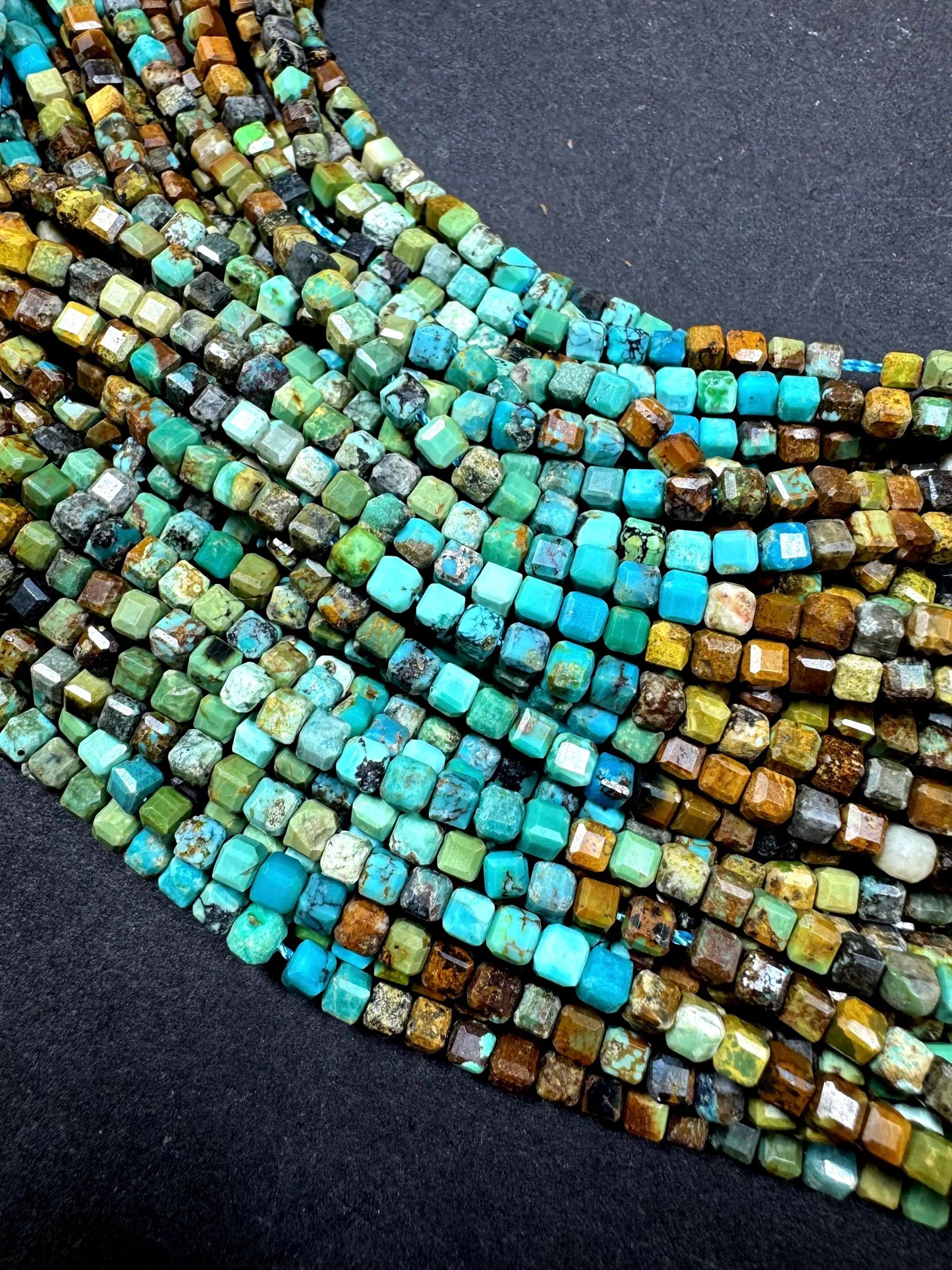100% Natural turquoise gemstone bead. faceted turquoise bead rondelle shape . natural blue turquoise bead . full strand 15.5