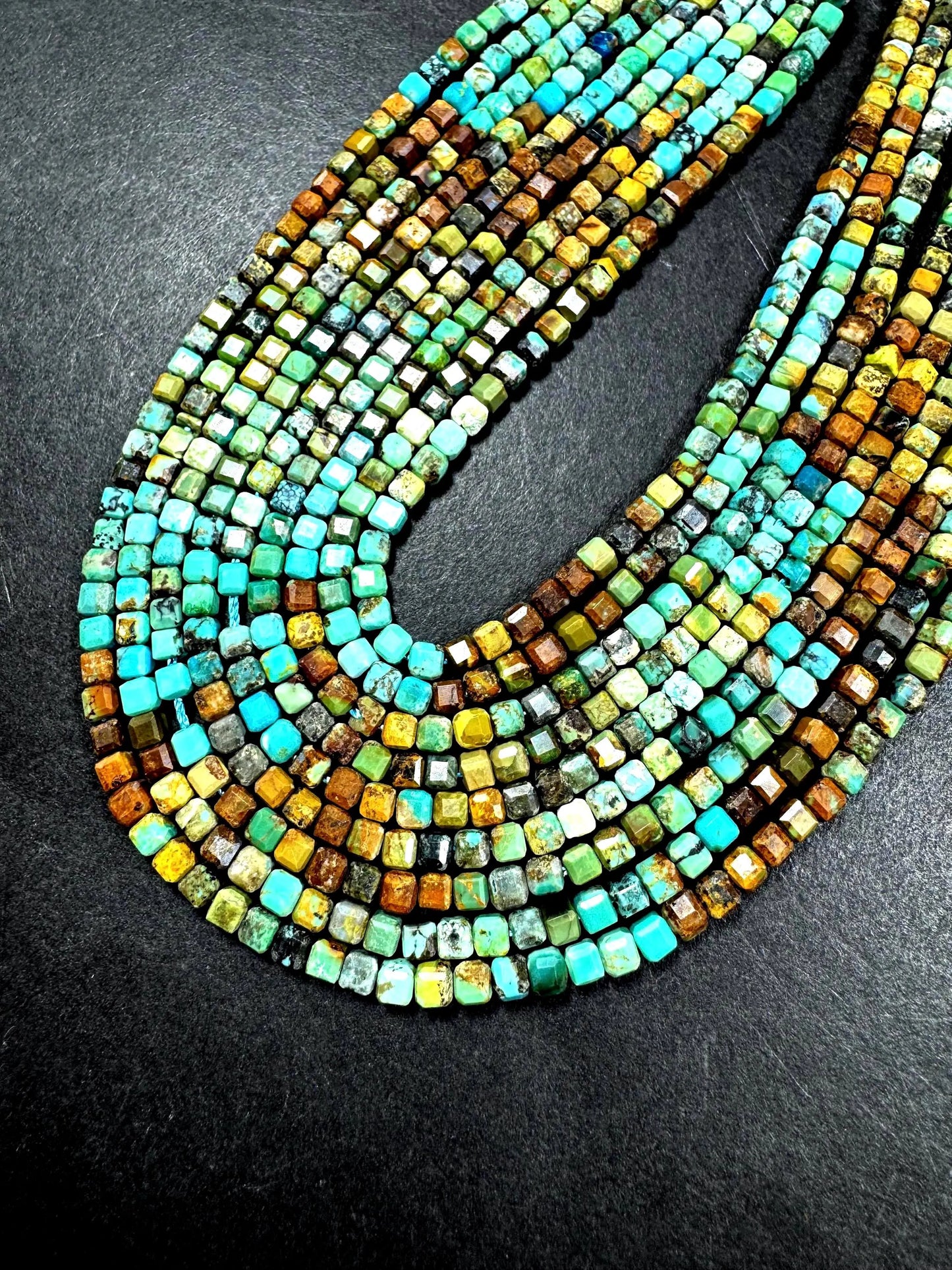 100% Natural turquoise gemstone bead. faceted turquoise bead rondelle shape . natural blue turquoise bead . full strand 15.5