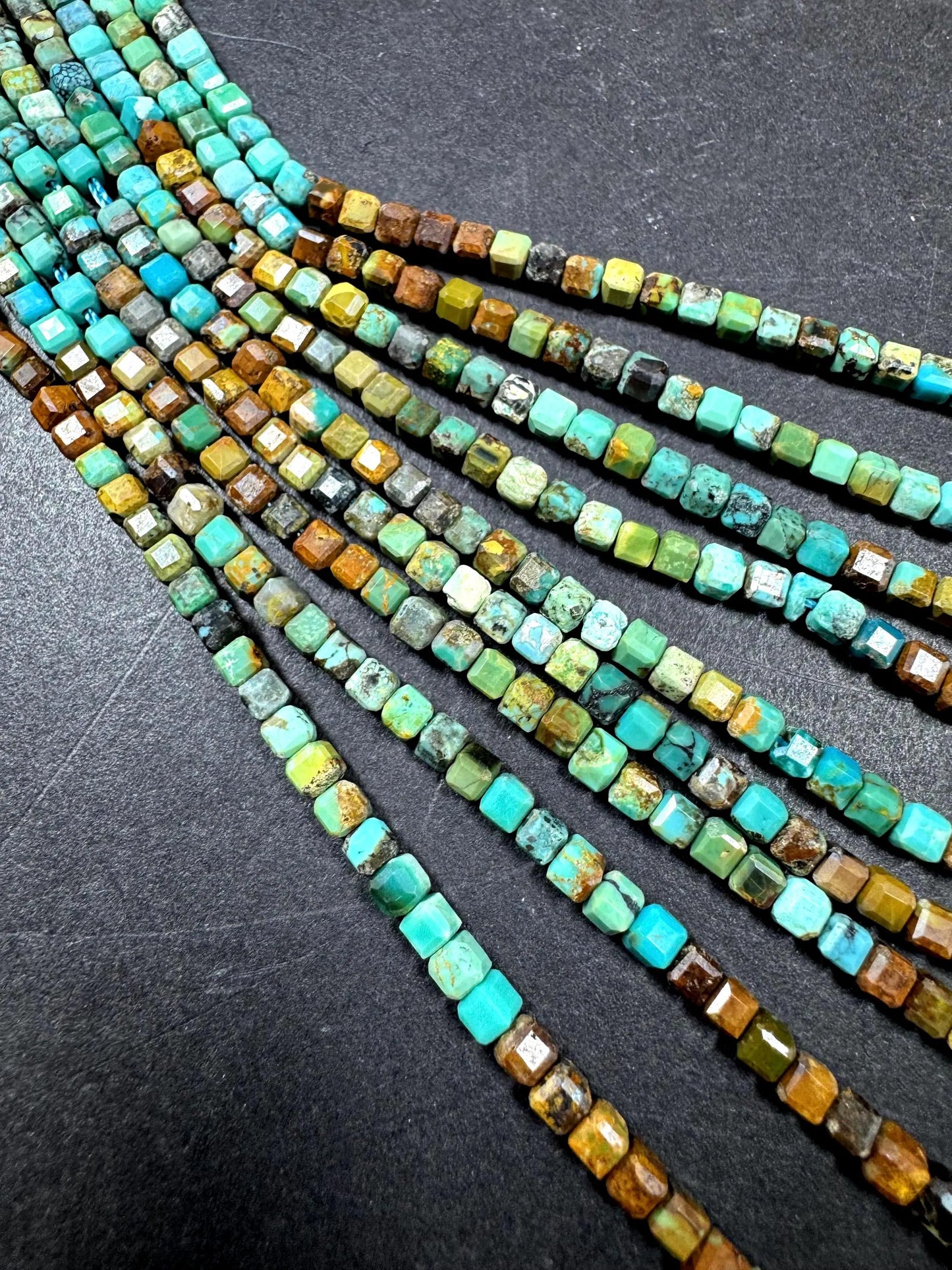 100% Natural turquoise gemstone bead. faceted turquoise bead rondelle shape . natural blue turquoise bead . full strand 15.5