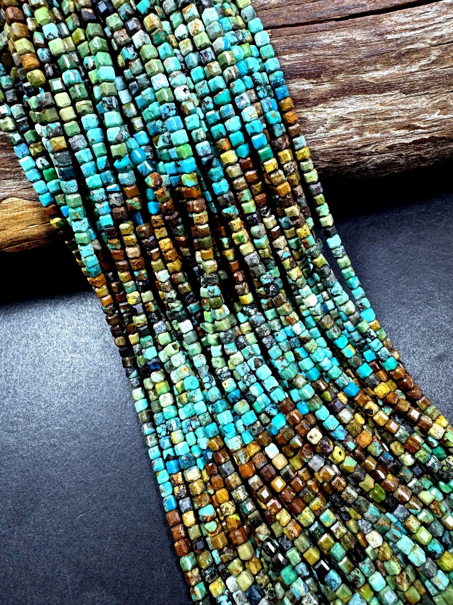 100% Natural turquoise gemstone bead. faceted turquoise bead rondelle shape . natural blue turquoise bead . full strand 15.5