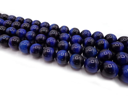 Natural Blue Tiger Eye Gemstone Bead 4mm 6mm 8mm 10mm 12mm Round Beads, Beautiful Blue Color Tiger Eye Gemstone Bead