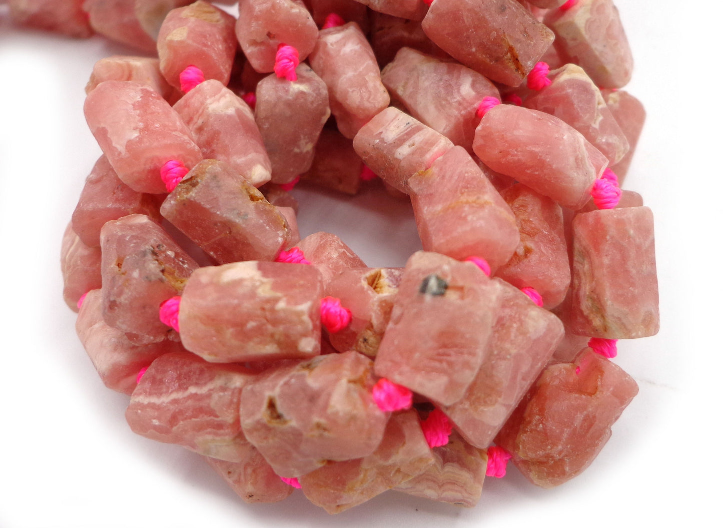 NATURAL Gemstone Rhodochrosite, Tube Shape 10x8mm, Full Strand 16" Great for making Jewelry! Not treated in anyway! AAA quality