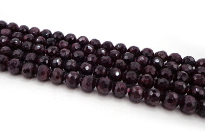NATURAL Garnet stone bead Faceted 4mm7mm, 8mm 10mm 12mm Round Bead. Gorgeous natural dark red color garnet bead. Great quality gemstone15.5”