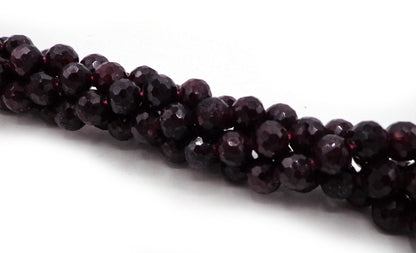 NATURAL Garnet stone bead Faceted 4mm7mm, 8mm 10mm 12mm Round Bead. Gorgeous natural dark red color garnet bead. Great quality gemstone15.5”